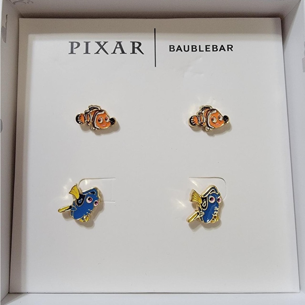 BaubleBar x Disney® Pixar Set of 2 Nemo & Dory Stud Earrings